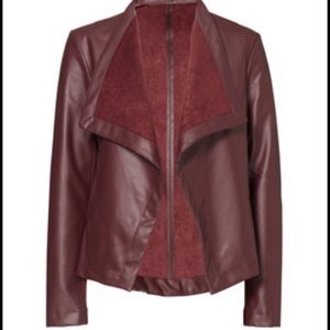 BB Dakota faux red leather jacket